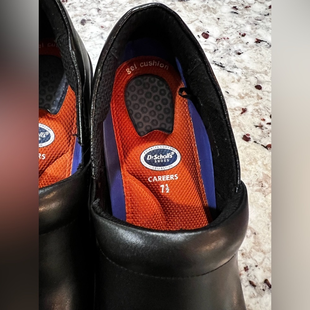 Dr. Scholls Slip Resistant Black Leather Career Clogs Size 7.5 - Picture 8 of 10